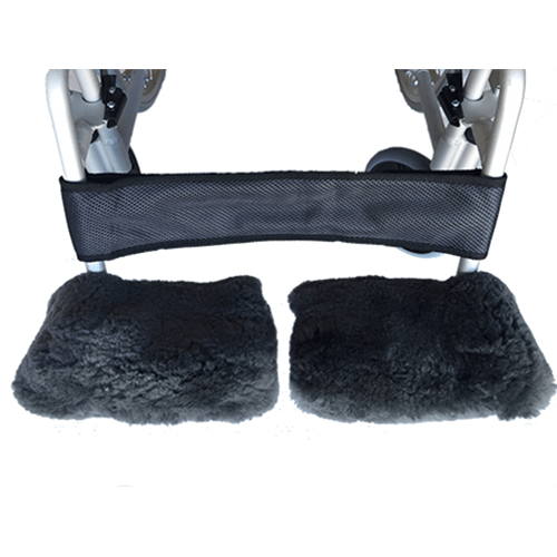 Sheepskin Wheelchair Footplate Cover - Rehab and Mobility